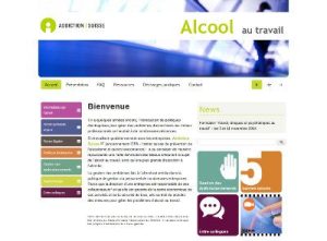 Site web Alcool au travail (Suisse)