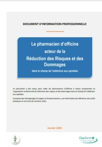 Guide « le pharmacien d’officine acteur de la réduction des risques et des dommages »